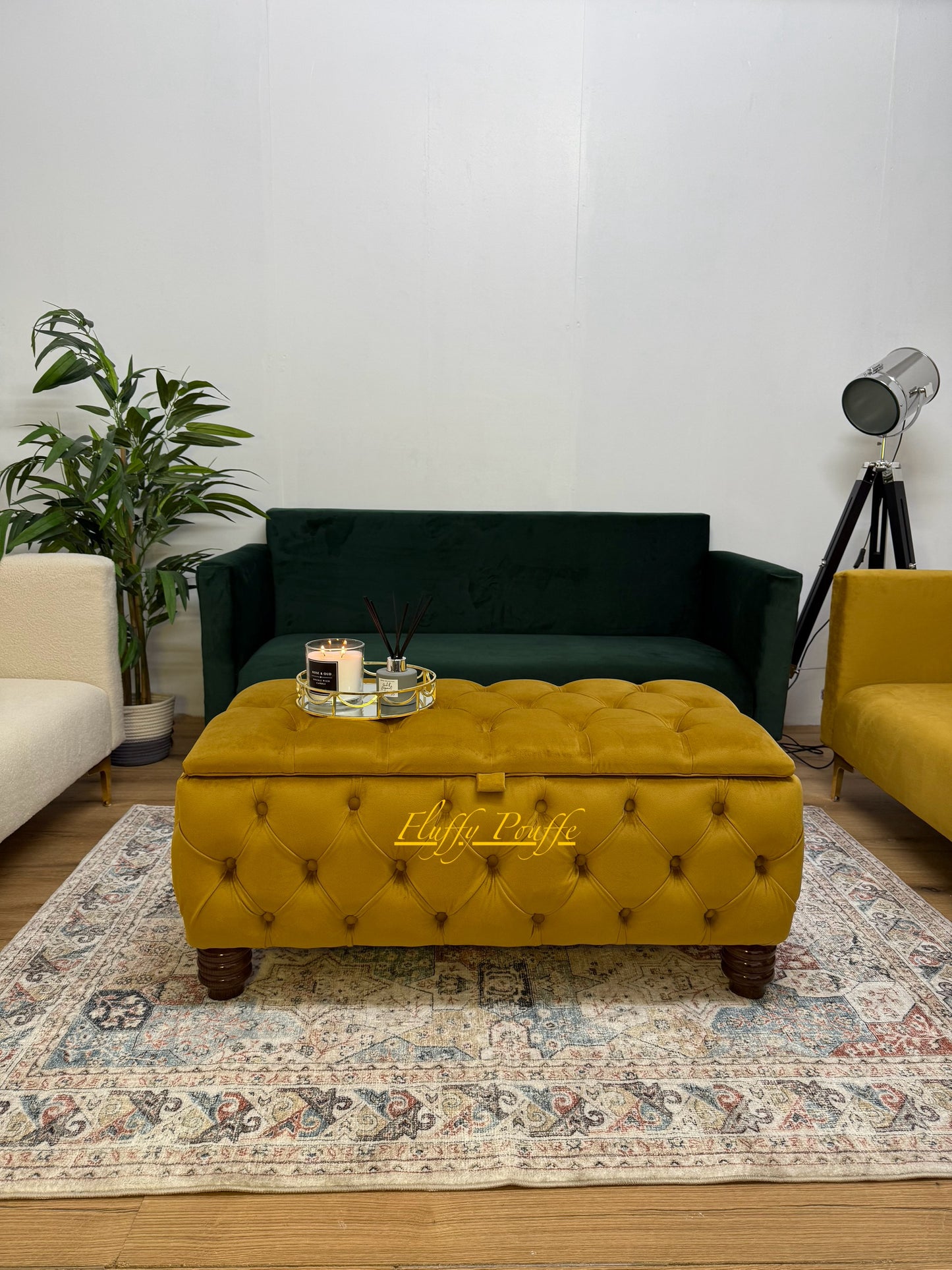 Sydney Handmade all over Upholstered Design Ottoman