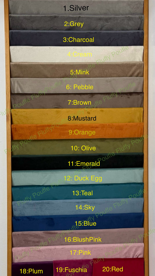 Fabric Sample Plush Velvet, Naples, Wool,Coniston