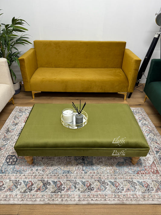 Duke Footstool , Coffee Table with Piping all around