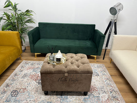 Sycamore Deep Storage Ottoman Chesterfield Style Naples Fabric