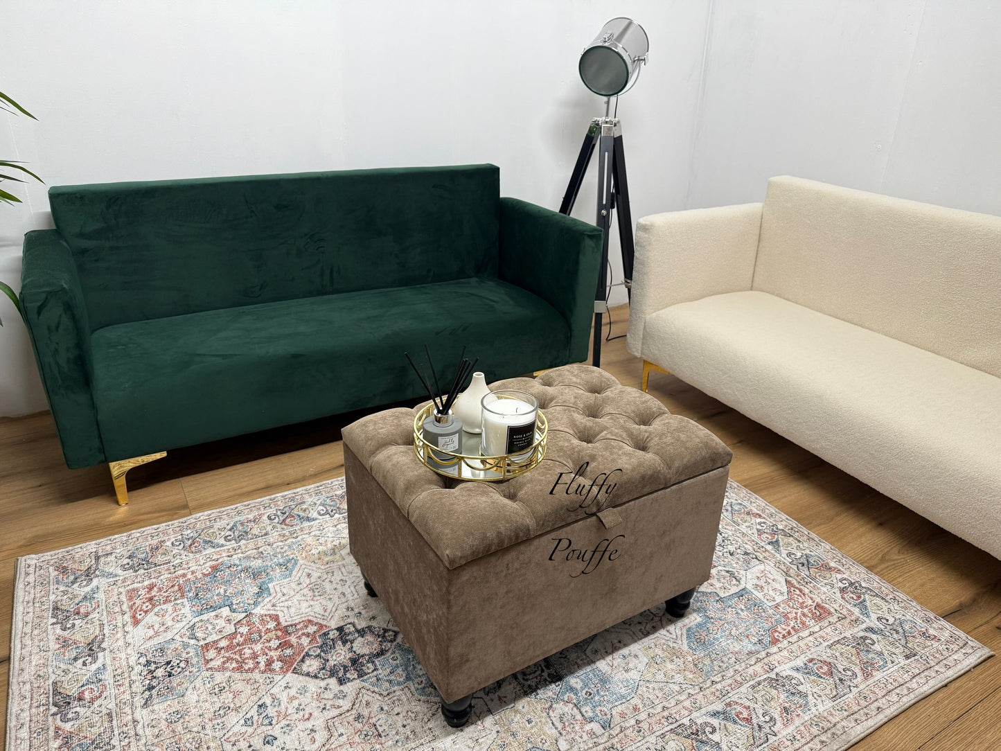 Sycamore Deep Storage Ottoman Chesterfield Style Naples Fabric