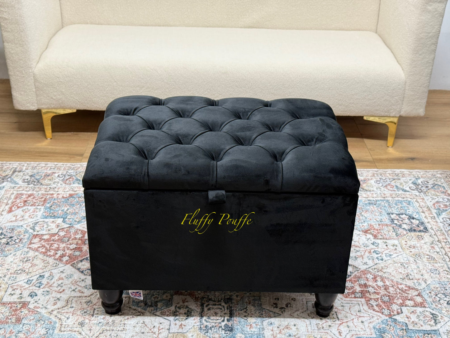 Verona Deep Storage Ottoman Chesterfield Style