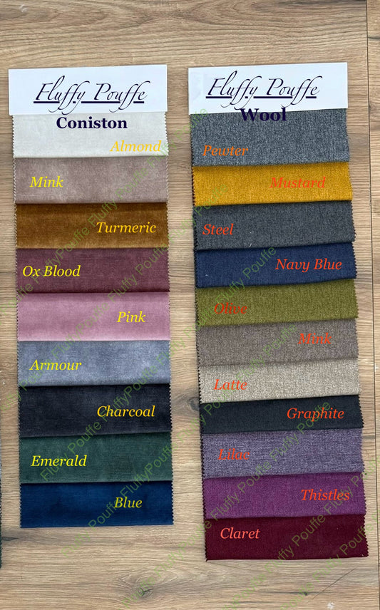 Fabric Sample Plush Velvet, Naples, Wool,Coniston