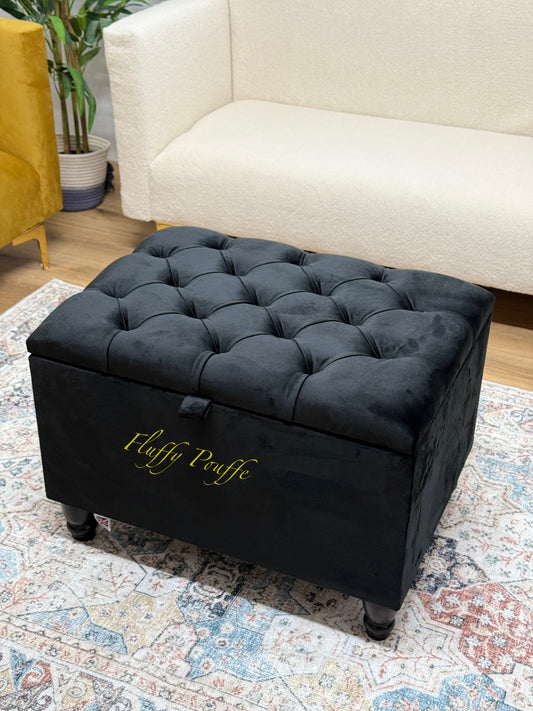Verona  Deep Storage Ottoman Chesterfield Style