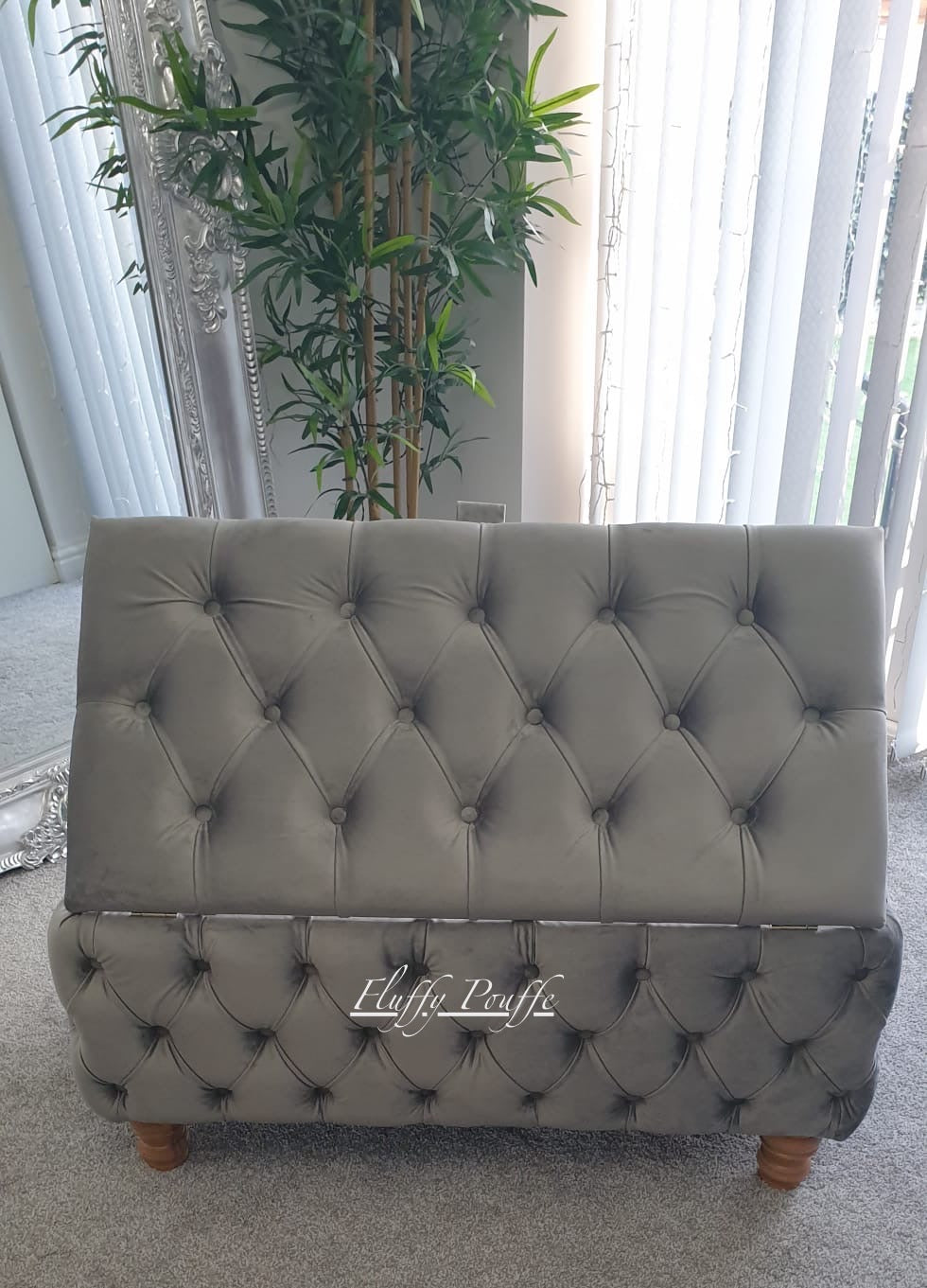 Handmade all over Upholstered Design Ottoman